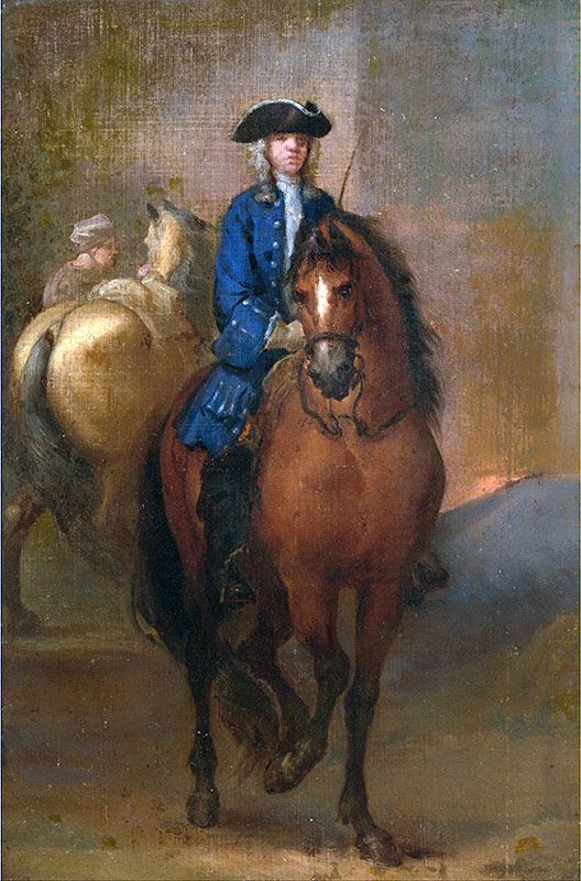 A Young Gentleman Riding a Schooled Horse